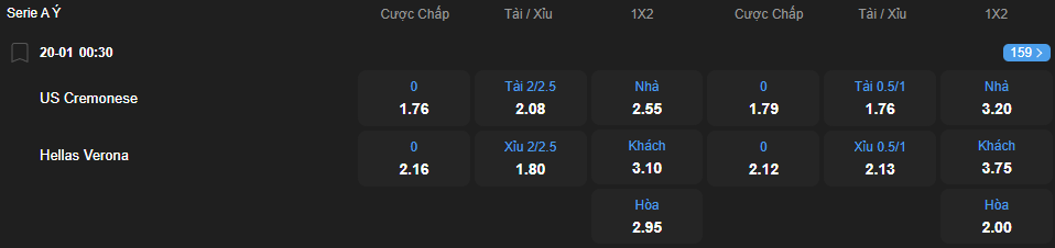 Tỷ lệ kèo Cremonese vs Hellas Verona nhan-dinh-soi-keo-cremonese-vs-hellas-verona-luc-00h30-ngay-20-1-2026-2